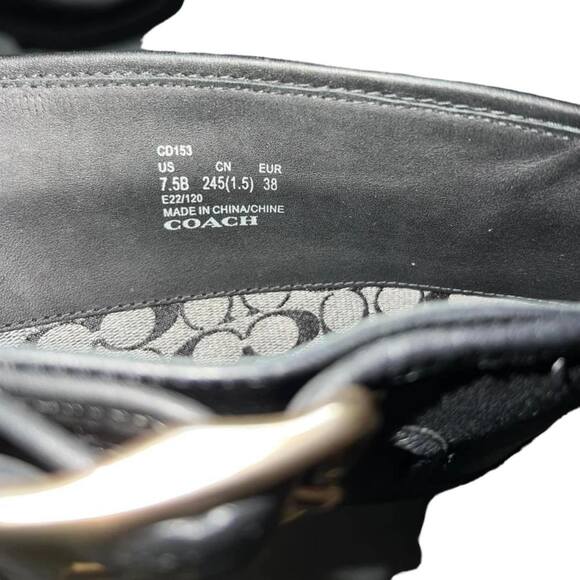 Coach Lilli Black Leather Tall Knee-High Riding Boots Size 7.5 New - Picture 7 of 10